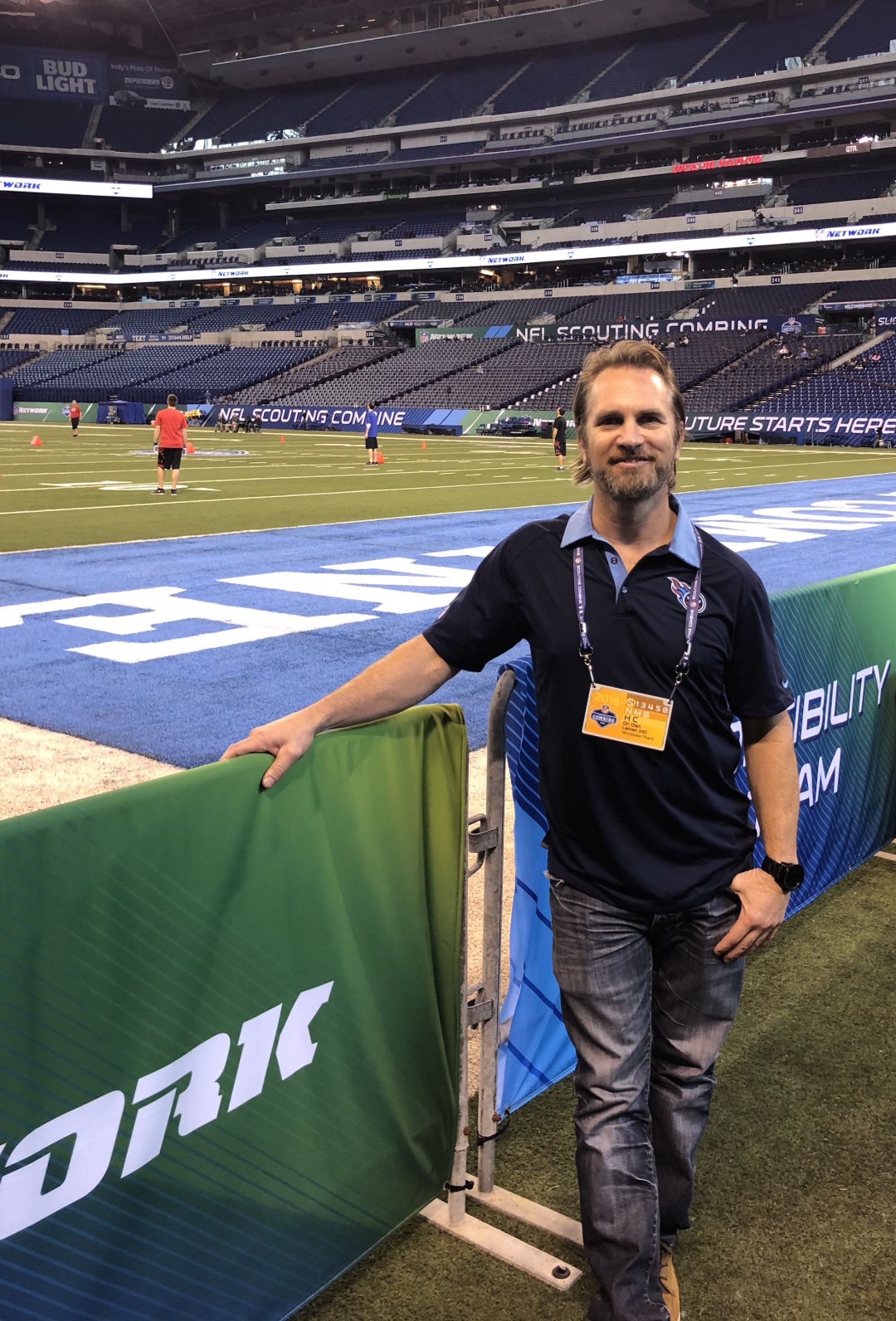 Dr. daniel lamar at the nfl scouting combine untxmv