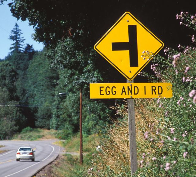 Image result for The Egg and I Road Washington State with Egg and I Road sign