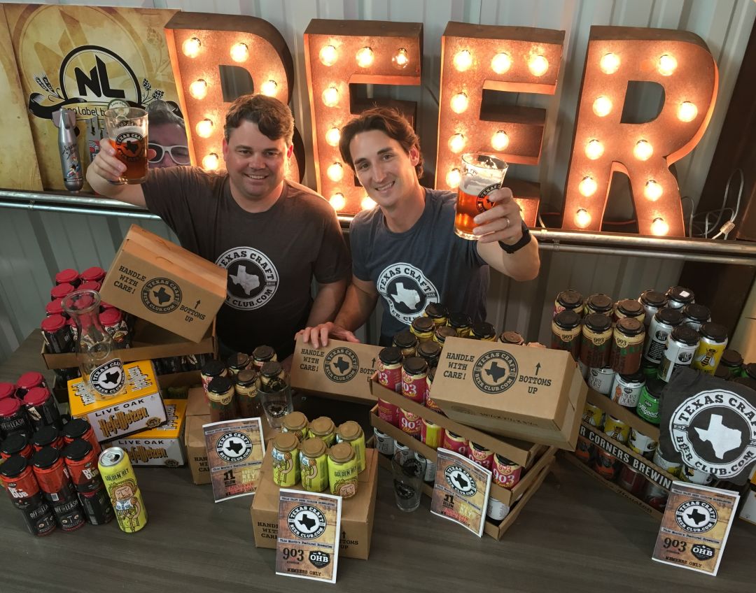 Marc atnipp left and rob banzhaf right co owners texas craft beer club photo courtesy texas craft beer club htnzu2