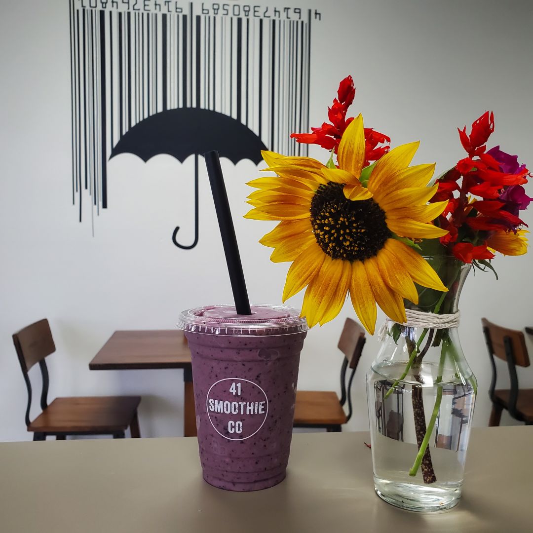 The Double Berry Smoothie at 41 Smoothie Co.