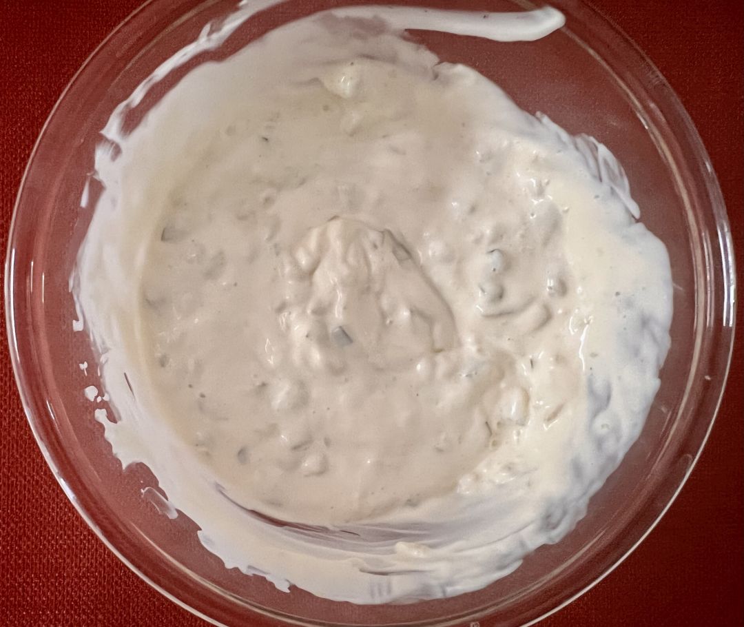 My finished tartar sauce.