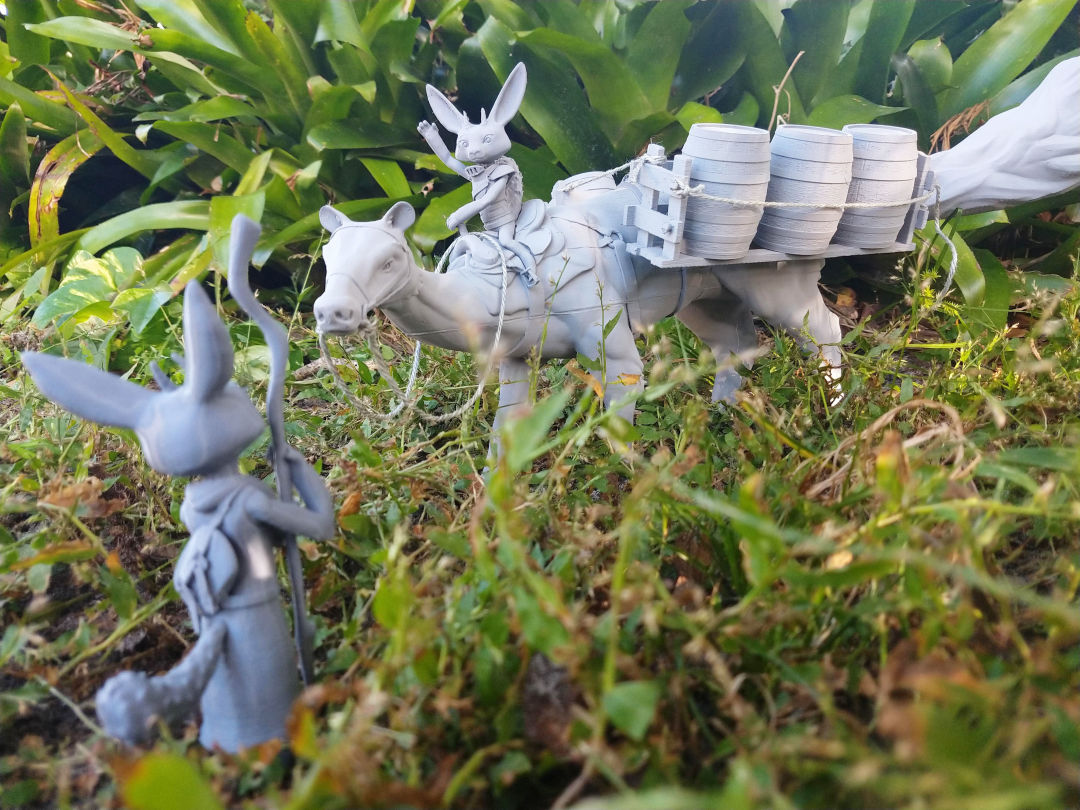 A 3D-printed scene