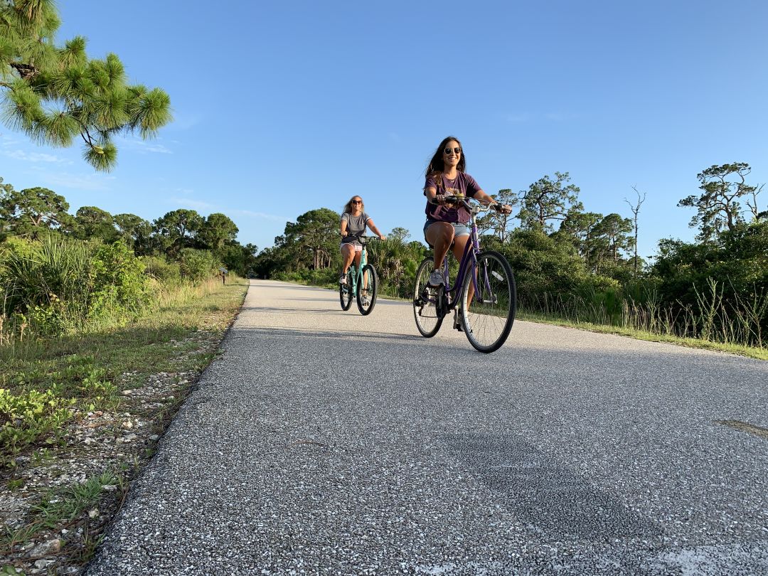 On the Legacy Trail, you can ride (rollerblade, walk or run) from North Port to Fruitville Road in north Sarasota.