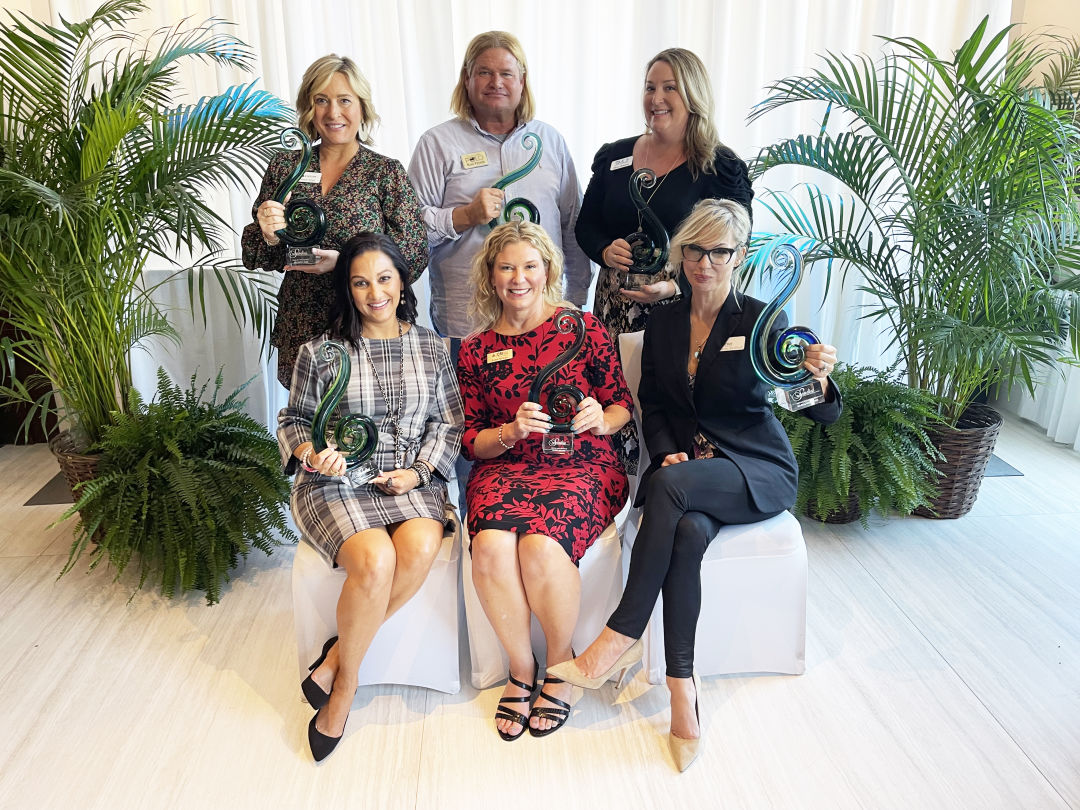 Front row, left to right: Allison Imre, Ron Trytek, Alicia Chalmers; back row, left to right: Michelle Olivo, Lorri Kidder, Karen Medford