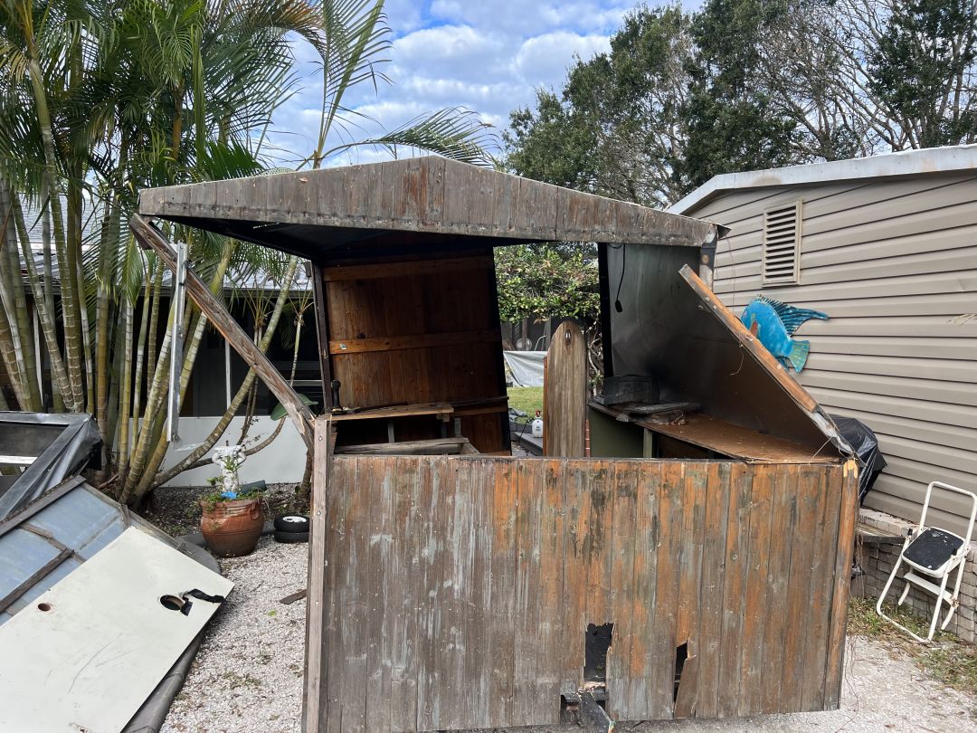 The Popcorn Barn after Hurricane Ian.