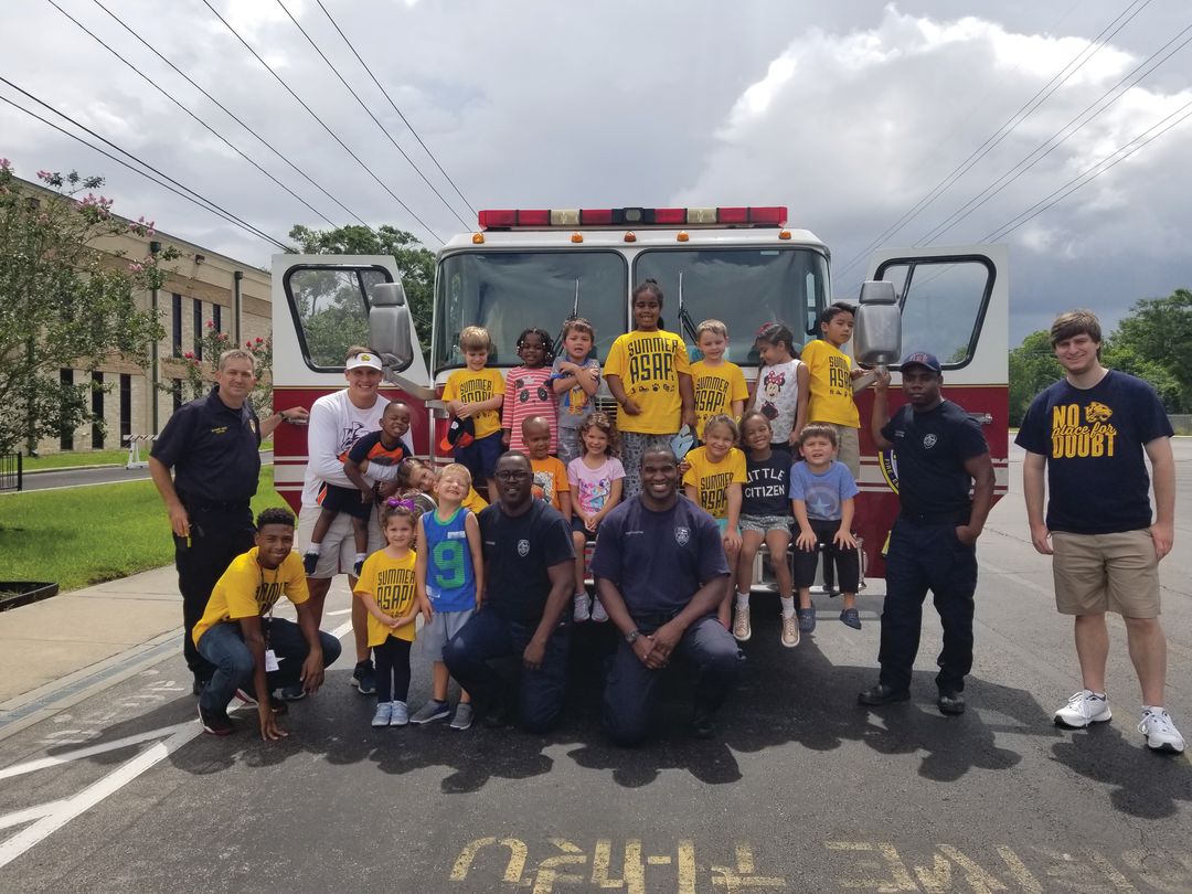 Westbury christian summer asap campers with houston fire department tfyzxp