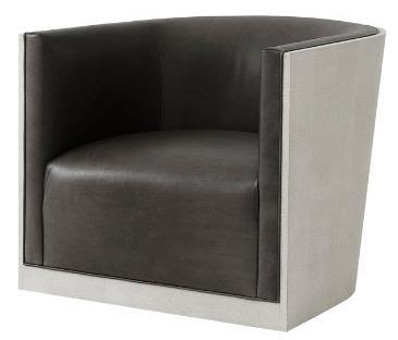 Theodore alexander leather and shagreen chair g2s6gn