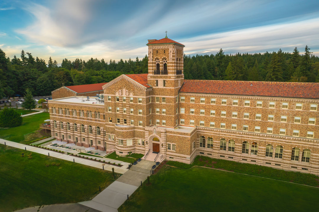The As soon as-Decrepit Saint Edward Seminary in Kenmore Now Lives the Lush Resort Life because the Lodge at St. Edward 1 DJI 0005 courtesyGB