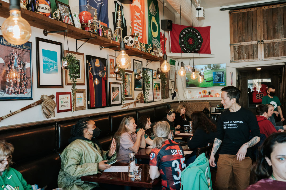 At The 'Sports Bra' Bar, It's All Women's Sports, All The Time