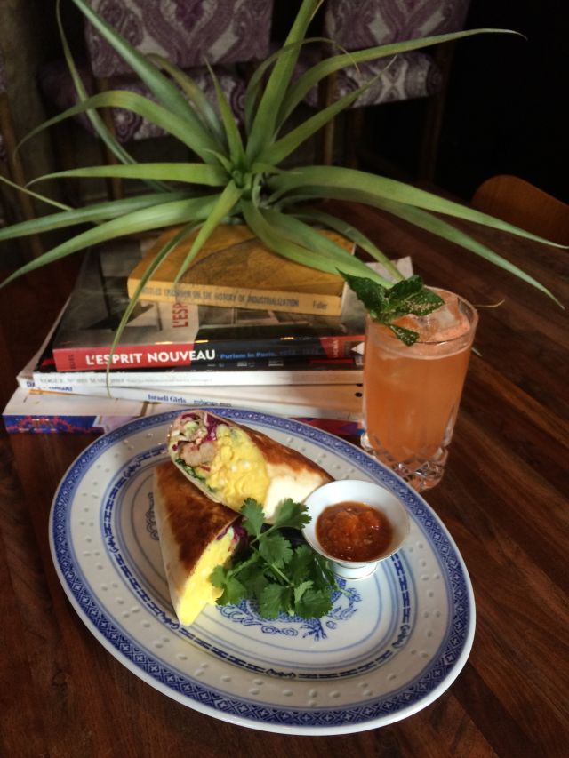 Shrimp and kimchi breakfast burrito urt910
