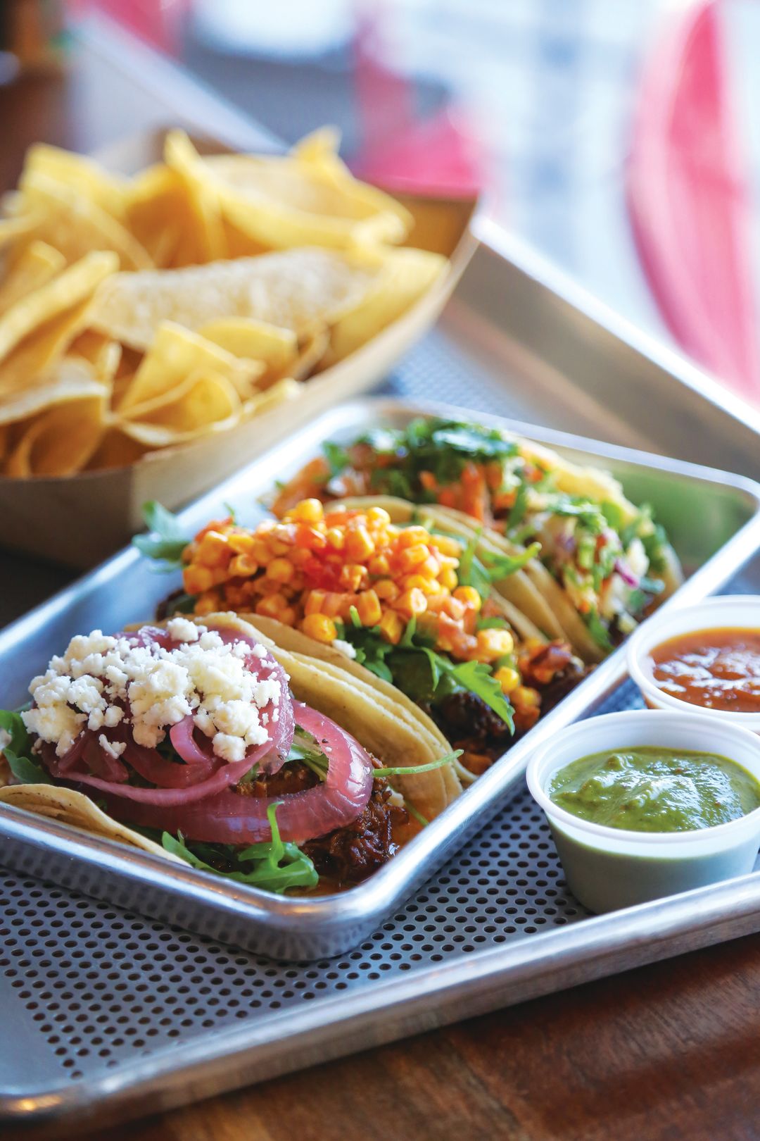 Tacos from Screaming Goat Taqueria.