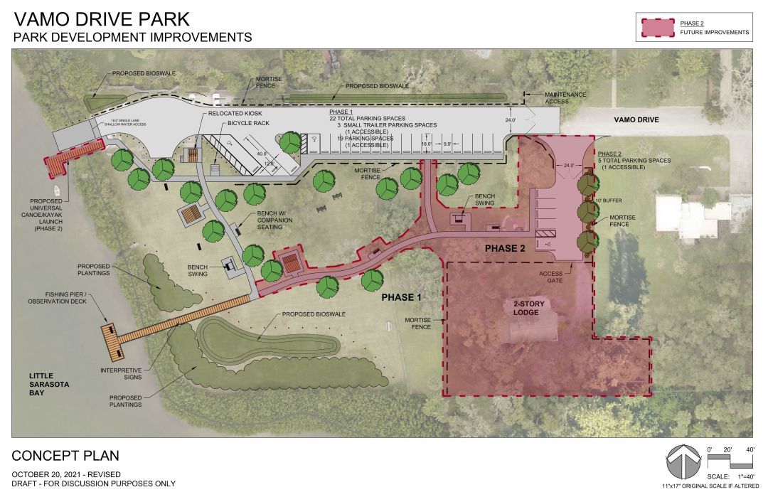 A diagram of Vamo Park plans.