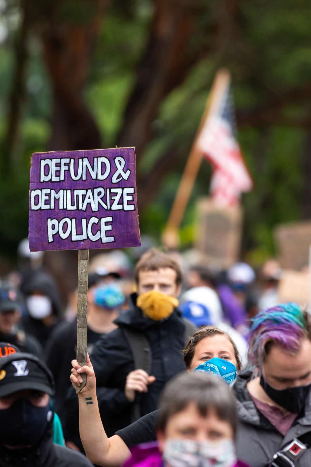Defund SPD sign