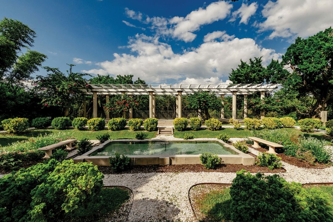 Bertha Palmer’s Sunken Garden and Pergola at Historic Spanish Point