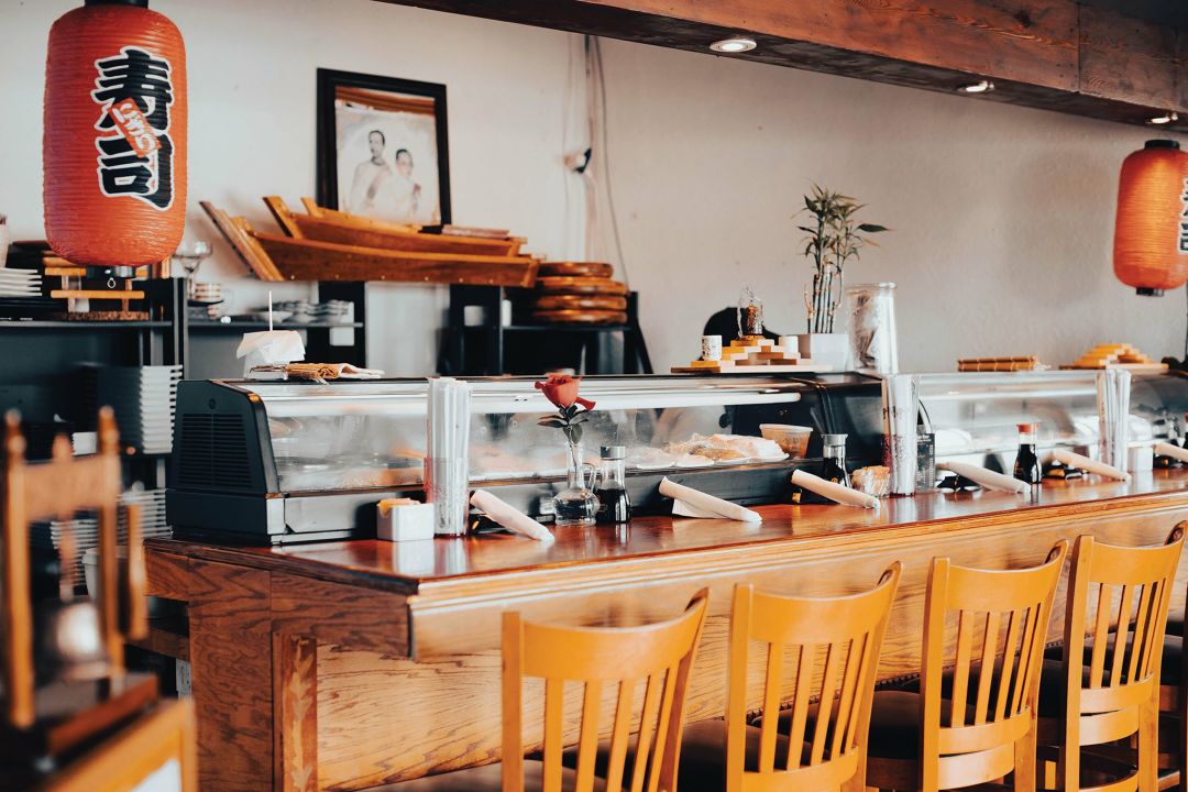 The sushi counter at Sushi Ramen.