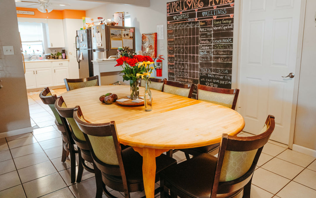 A dining room in one of SARA's homes.