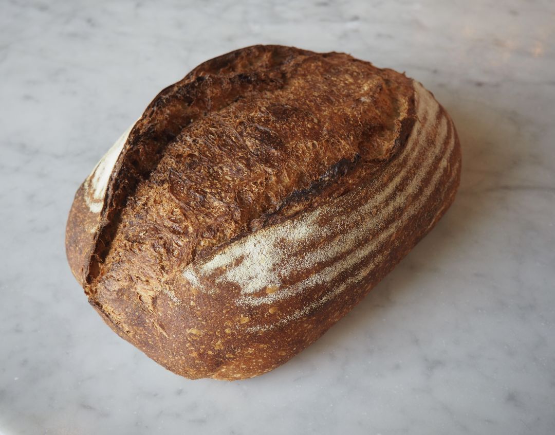 Crusty bread at Artisan Cheese Company.