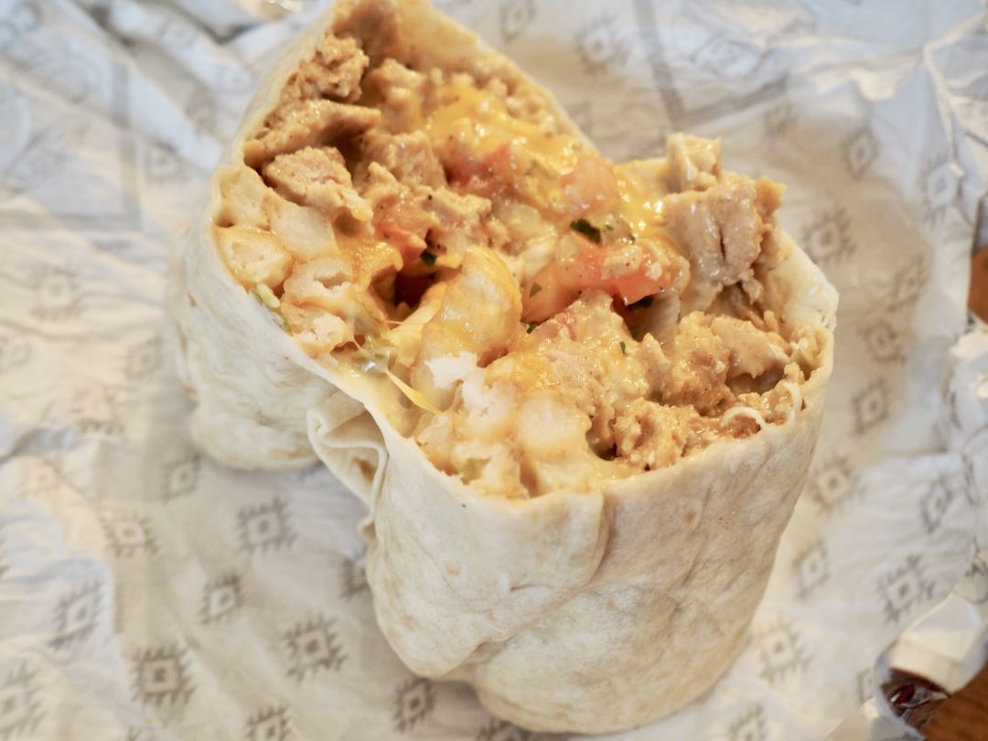 Queso burrito from Del Taco.