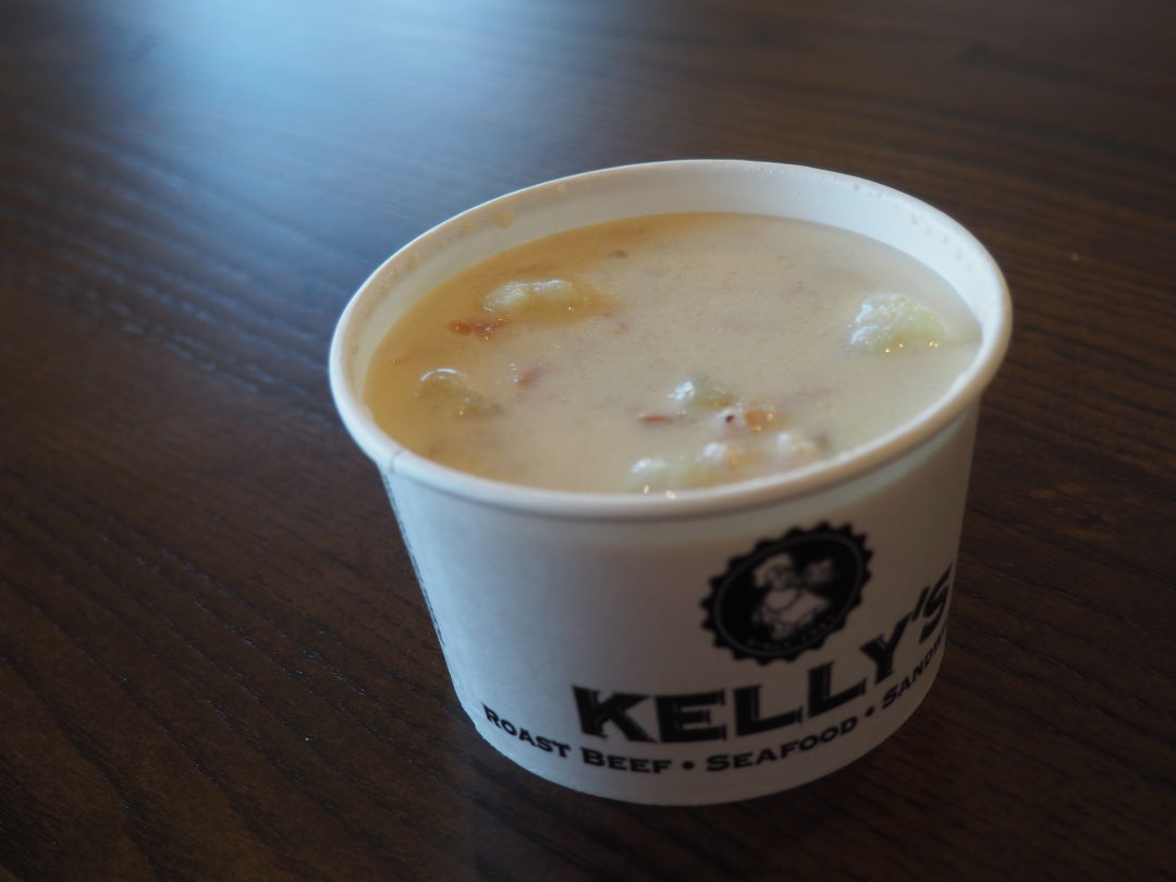 New England clam chowder at Kelly's.