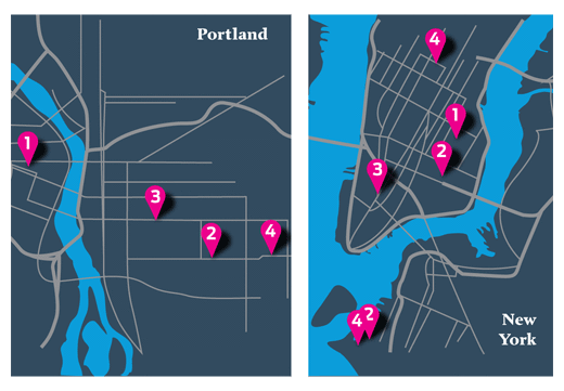 Portland newyork map zqutev