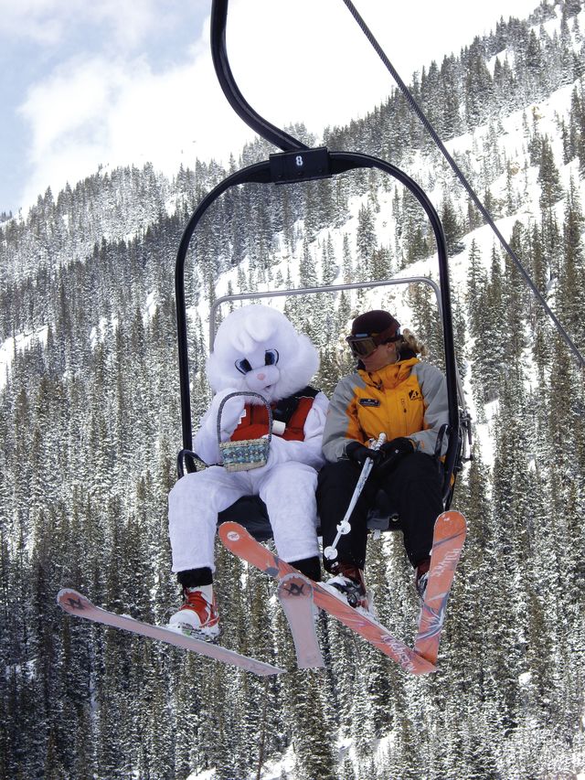 Cosu winter 2012 family egg hunt ski lift aerboy