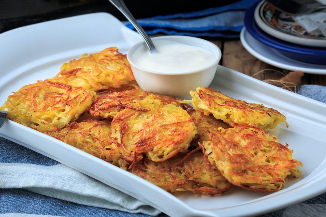 Baked Potato Latkes (Pancakes) - Pams Daily Dish