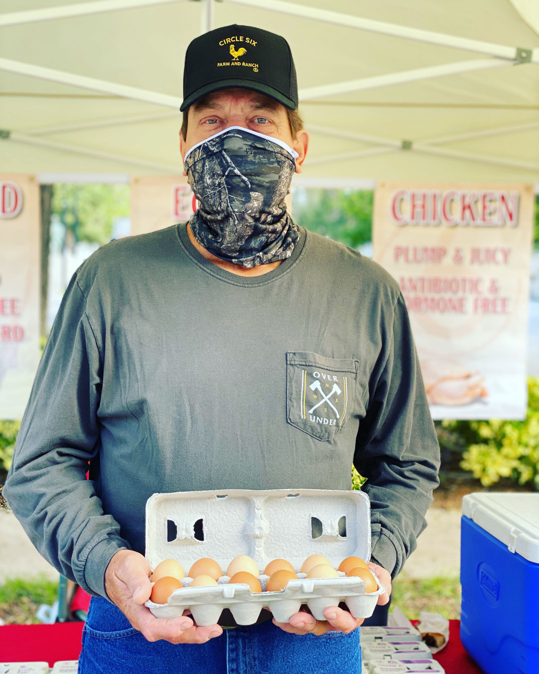 Leonard Horak of Circle 6 Farm & Ranch, which recently joined the market to sell beef, chicken and eggs.