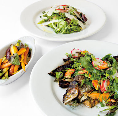 Salad trout carrots rzfwoo