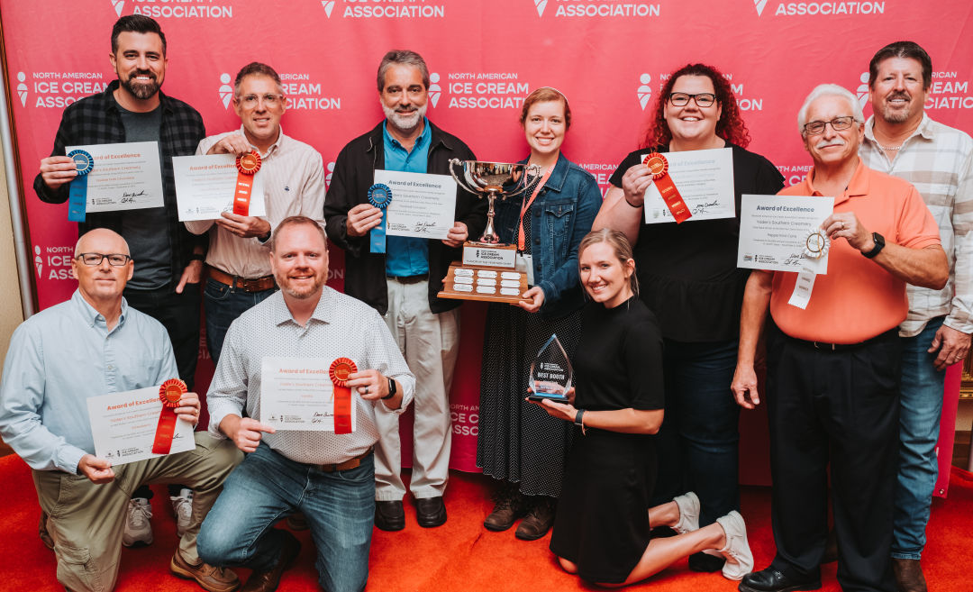 The Yoder's Southern Creamery team displays their awards from Conecon.