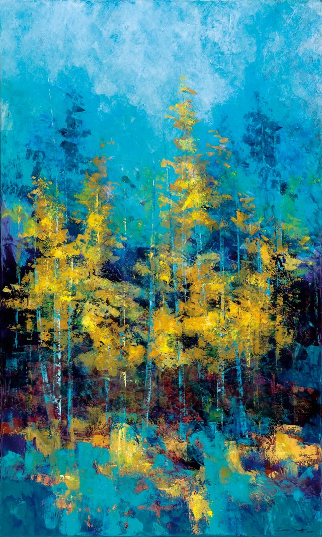 Park city summer 2013 arts susan swartz turquoise spontaneity painting emnelt
