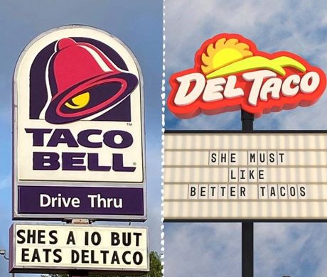 Del Taco vs. Taco Bell on Manatee Ave. in Bradenton.