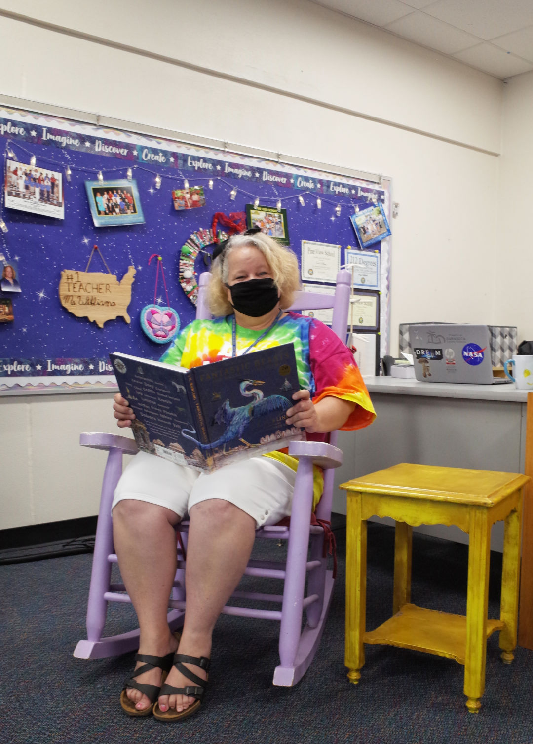 Freda Williams in her classroom