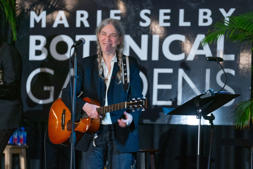 Patti Smith at Marie Selby Botanical Gardens this week