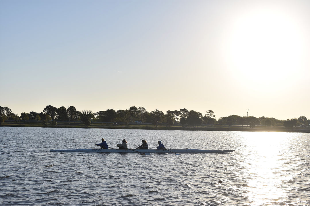 Members of New Crew SRQ at Nathan Benderson Park.