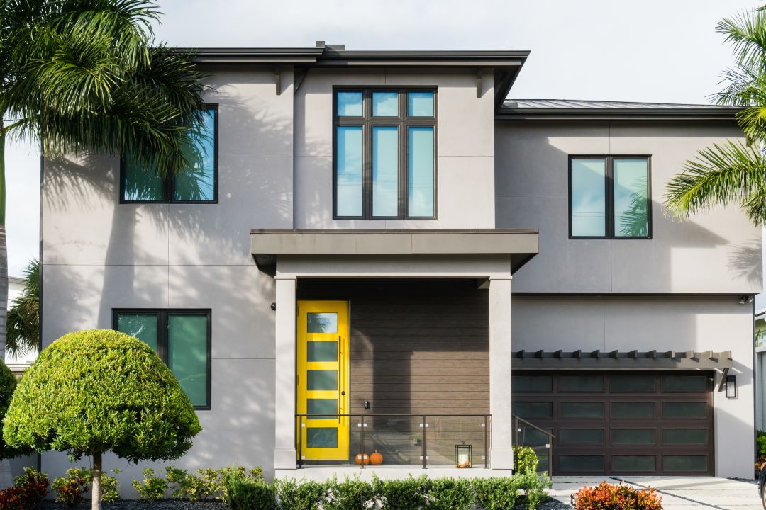 Exterior of a modern Sarasota home.