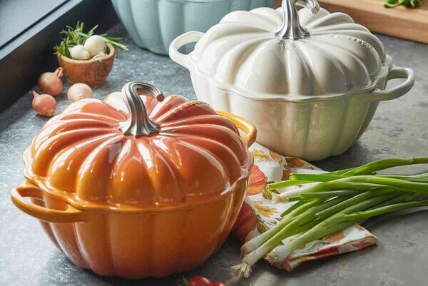 Staub Cast Iron 3.5-qt Pumpkin Cocotte - White