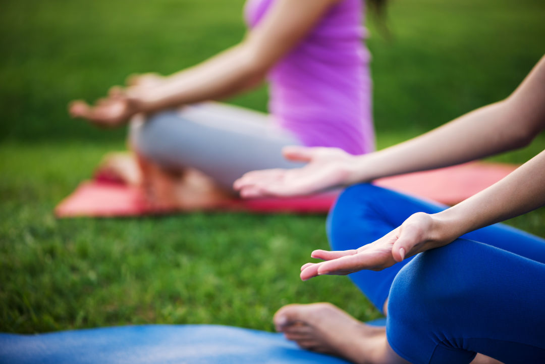 Yoga in Rosemary Park.