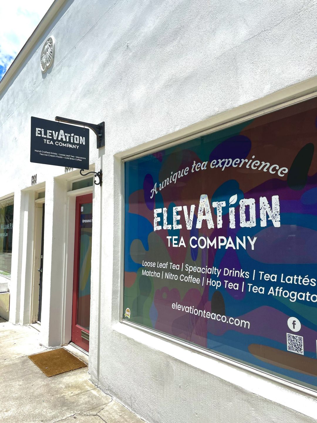 Elevation Tea Company's new storefront on Mc Ansh Square