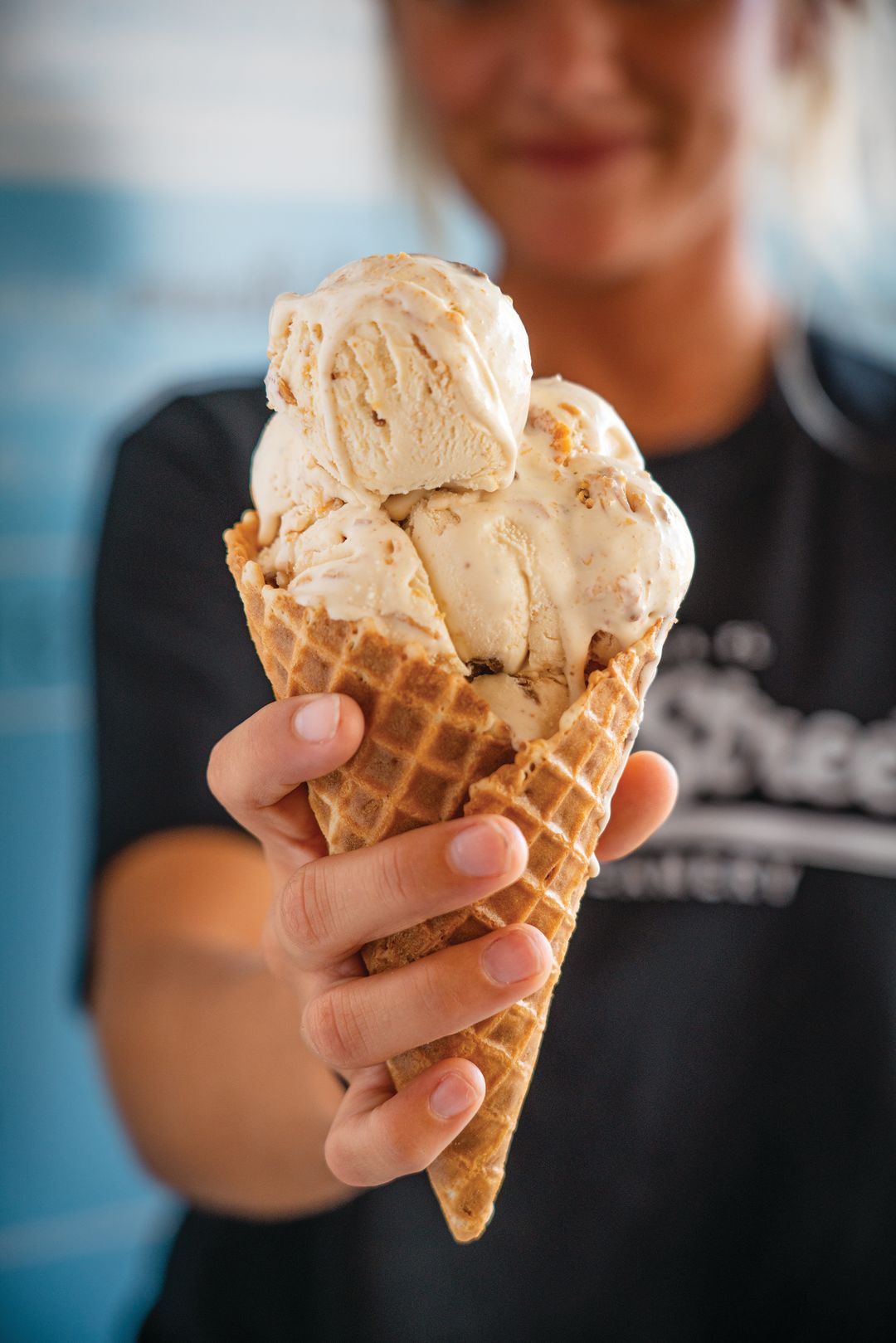 Peanut butter ice cream at Main Street Creamery