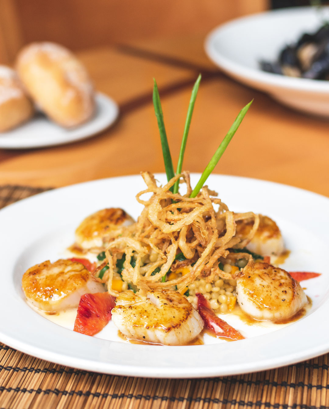 Inside Microsoft’s Workers Solely Superb-Eating Restaurant 1 Blood Orange Diver Scallops HR 1 Tiffaine