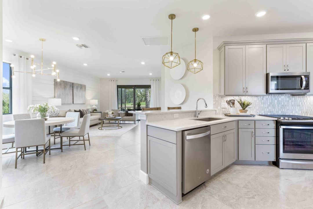 Rendering of a modern, lakewood ranch home kitchen.