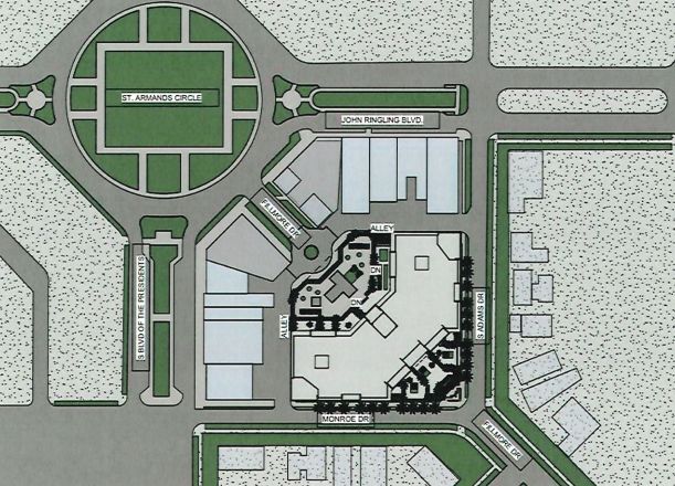 rendering of St. Armands Circle