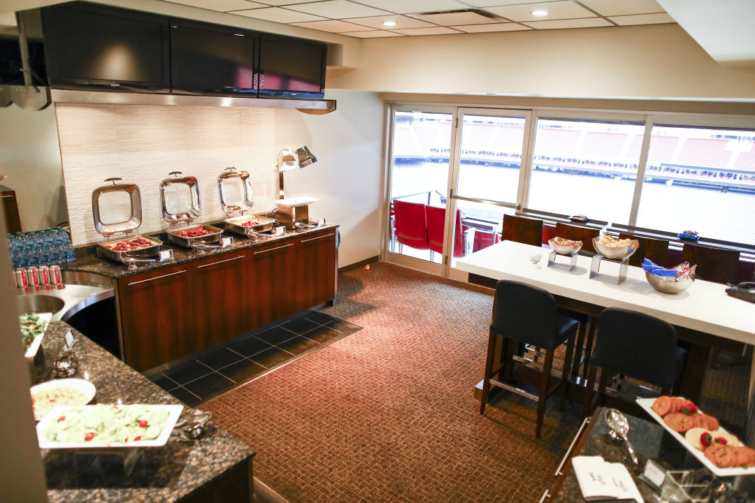 Tater Tot Casserole and More Goodies Inside a Texans Luxury Suite