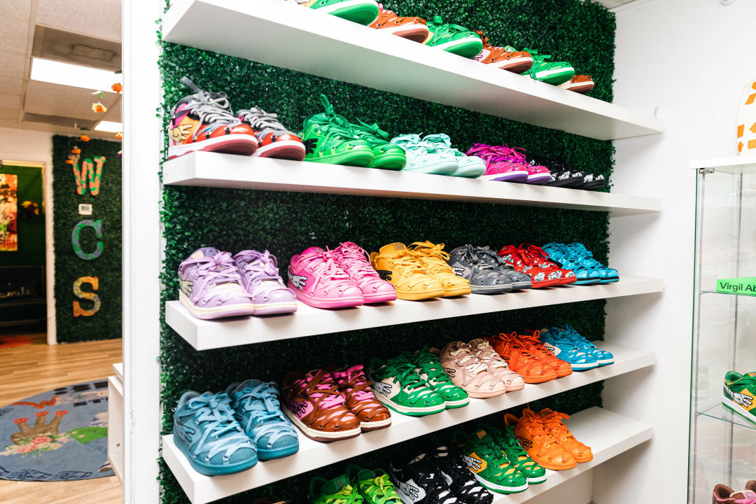 Rows of colorful shoes