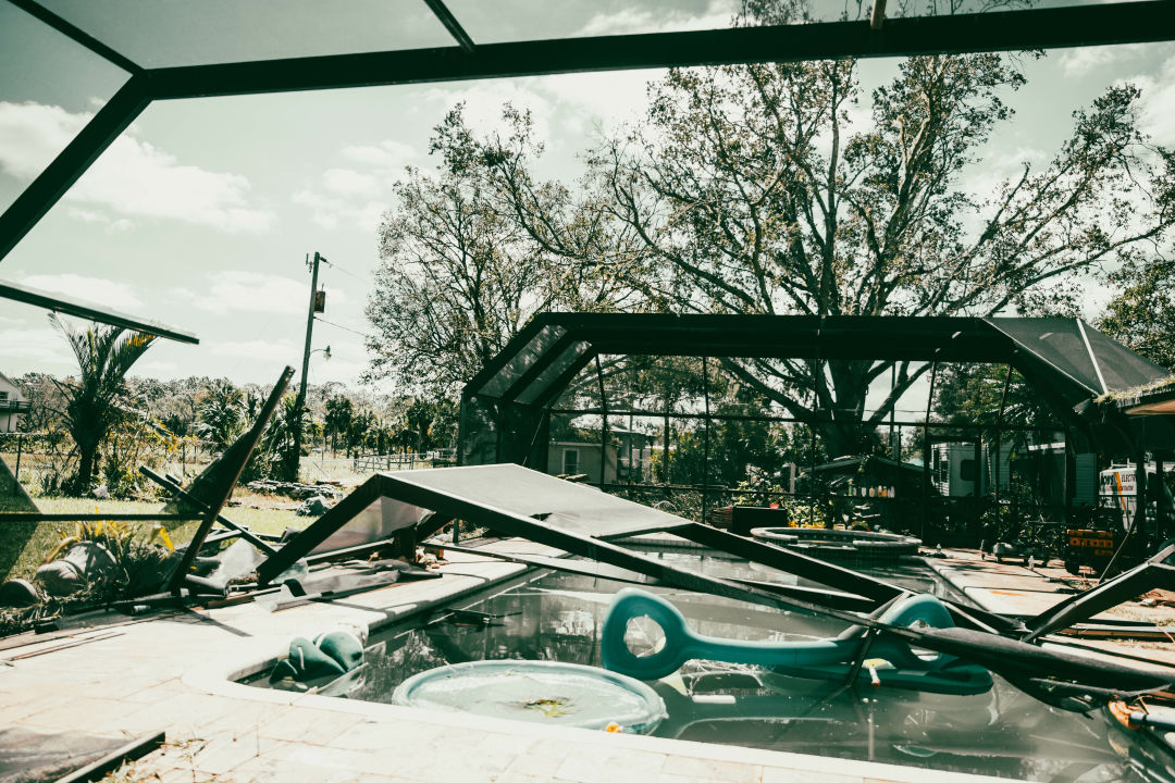 Damage to a home in South Sarasota County