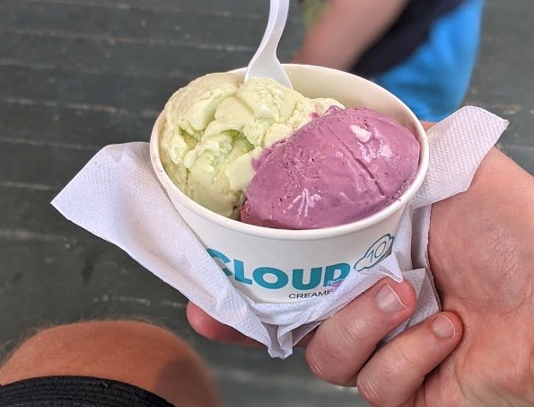 Scoops of ice cream from Cloud 10.