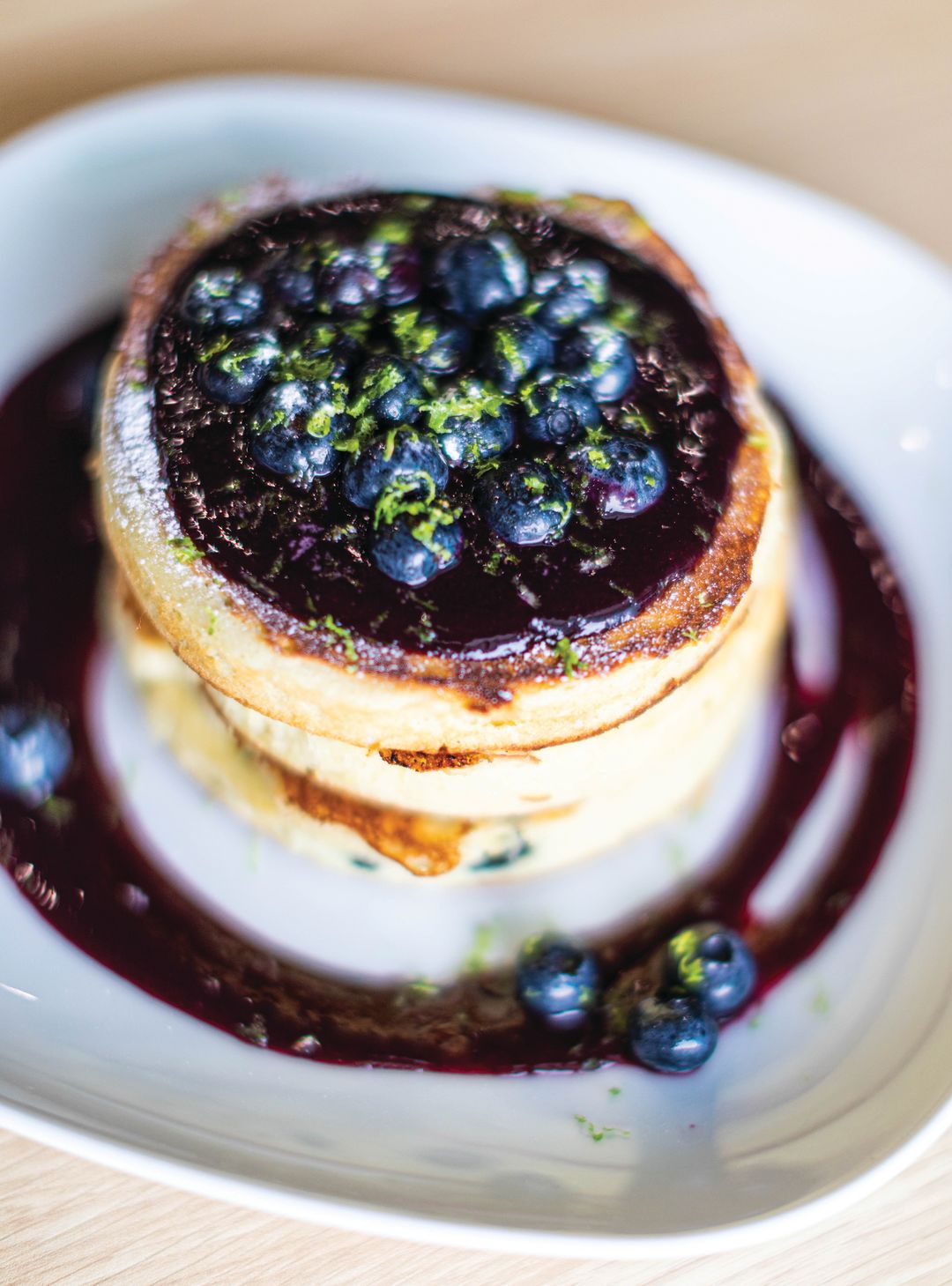 Blueberry pancakes at Lovely Square.