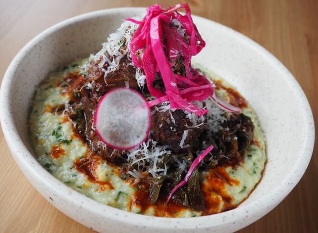 Birria and grits at Fork and Hen.