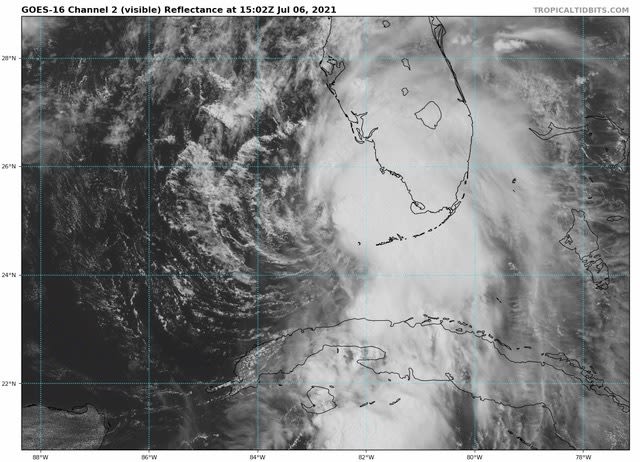 Tropical Storm Elsa on July 6, 2021