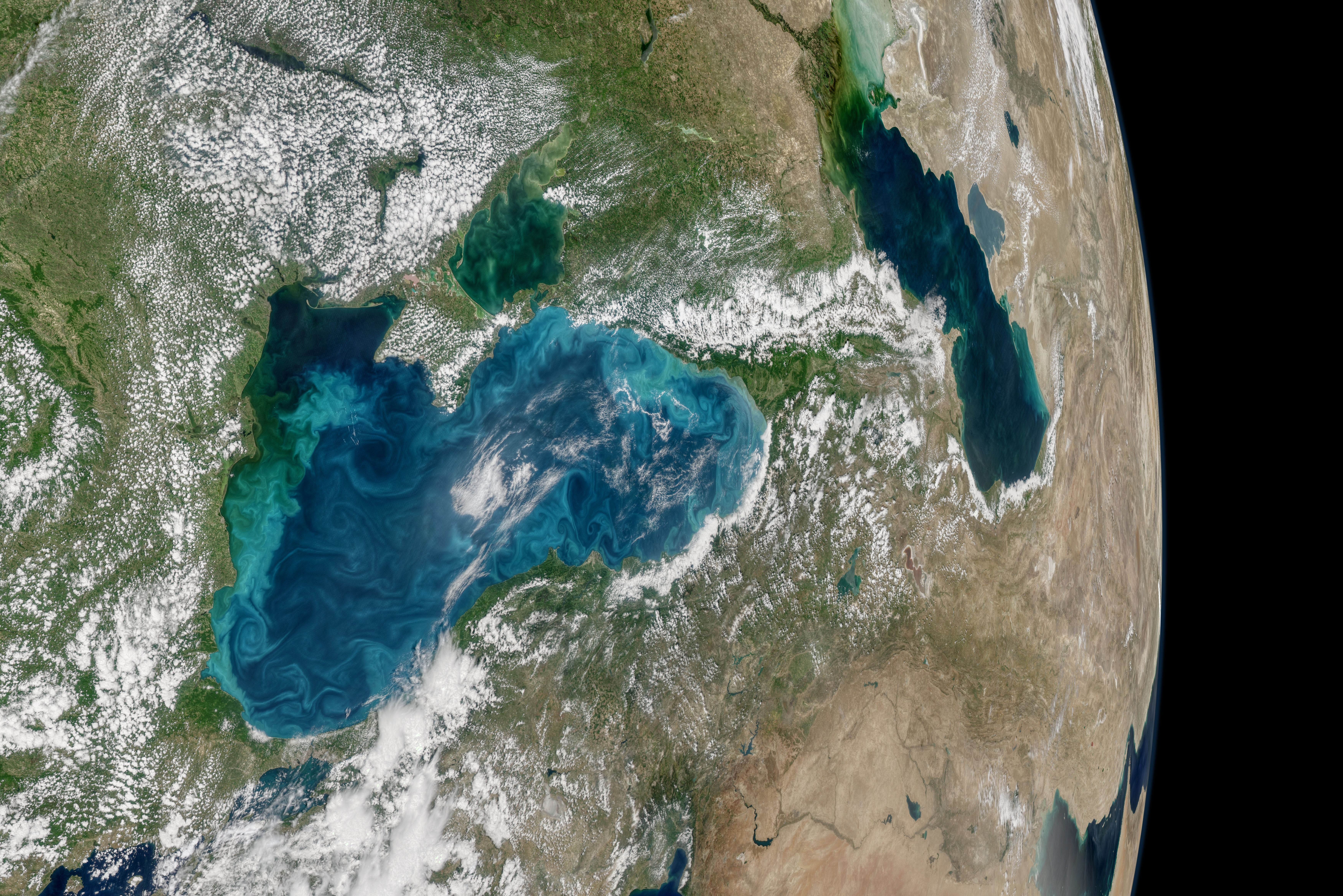 Черное море вид из космоса